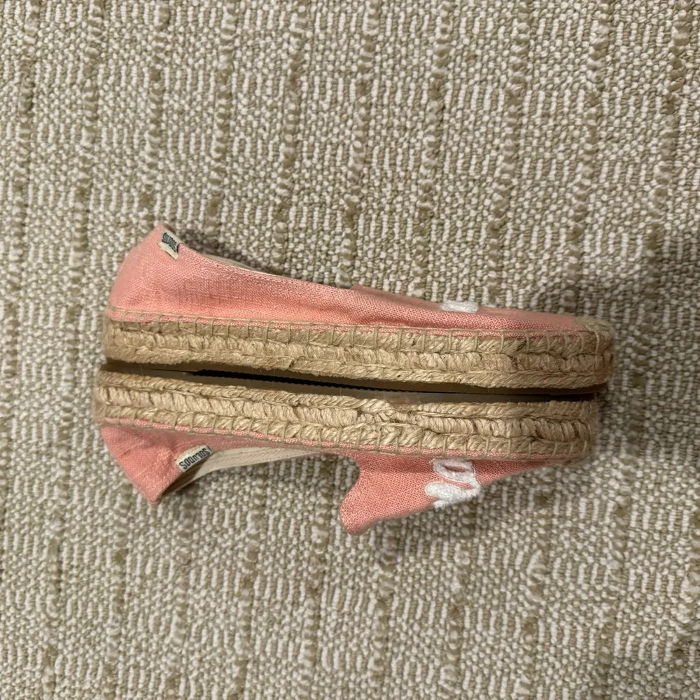 Soludos Ciao Bella Dusty Pink & Woven Smoking Slippers Espadrilles | Size 6